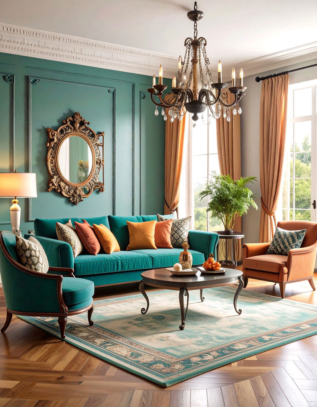 Wrought Iron Accent Tuscan Living Room - 25 Tuscan Living Room Ideas