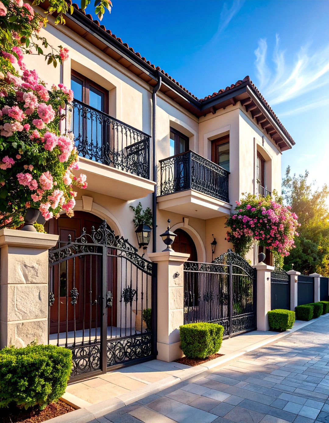 Wrought Iron Accented Mediterranean House Exterior - 25 Mediterranean House Exterior Ideas