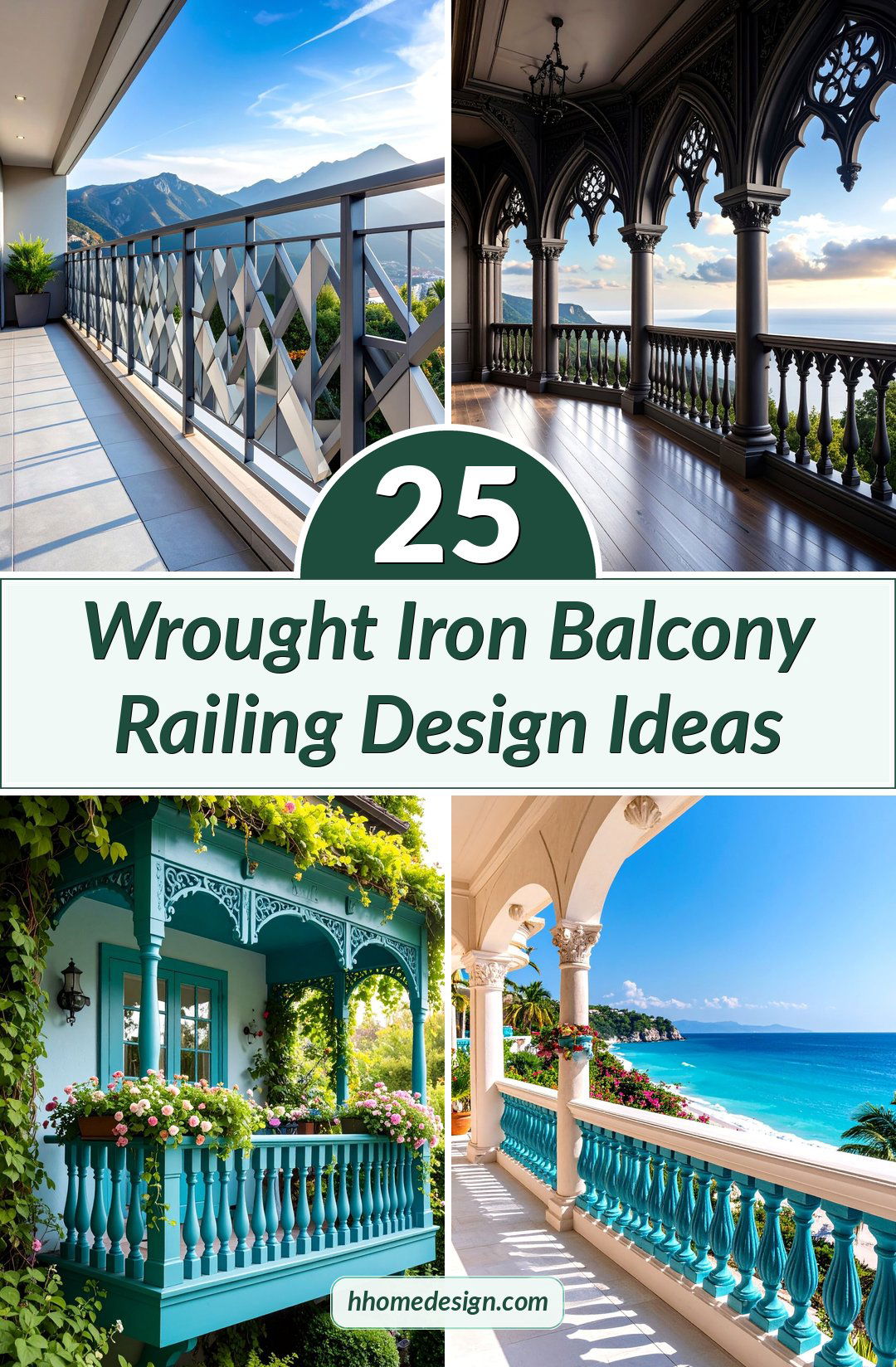 25 Wrought Iron Balcony Railing Design Ideas