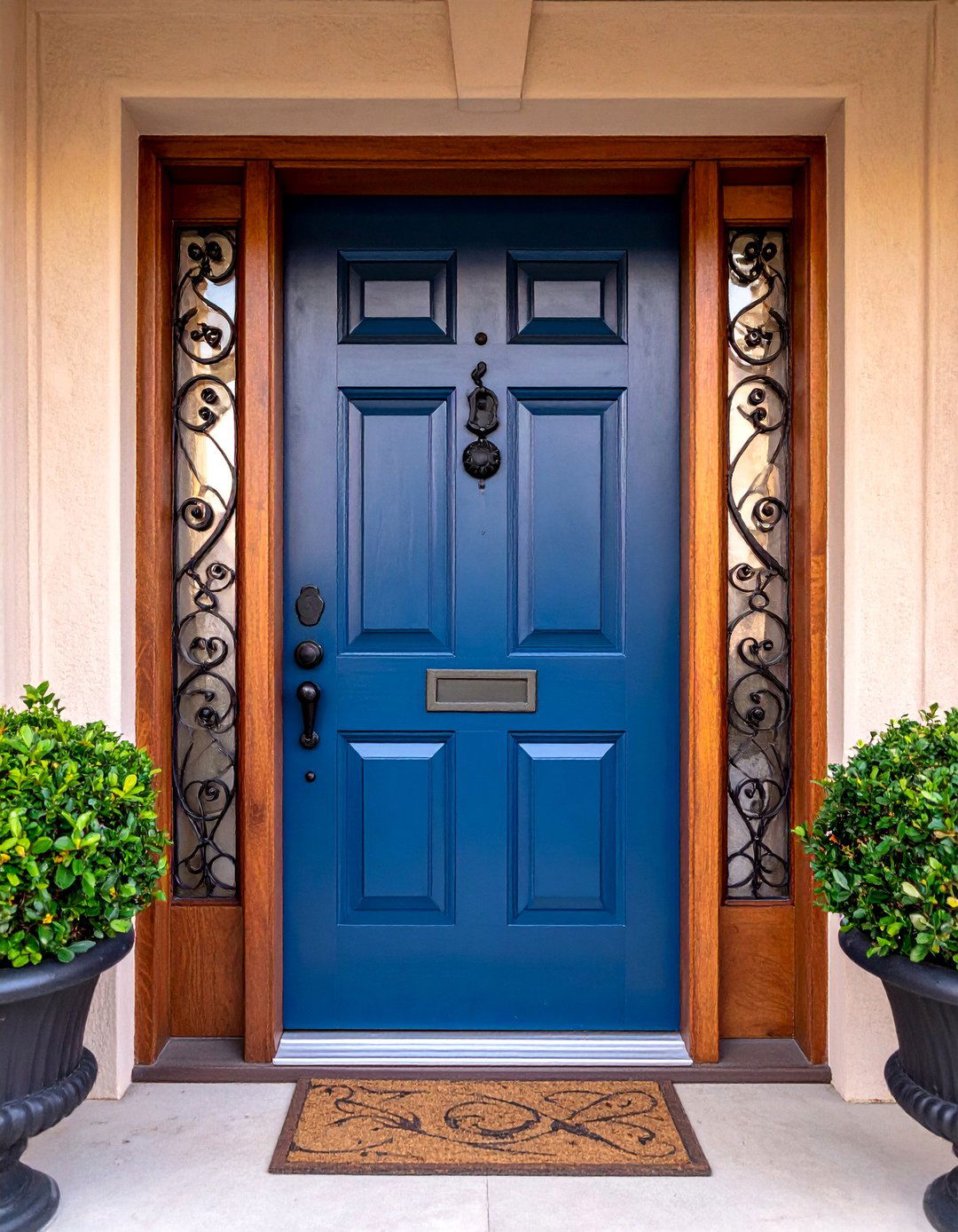 Wrought Iron House Number Scrollwork Design - 25 House Number Ideas