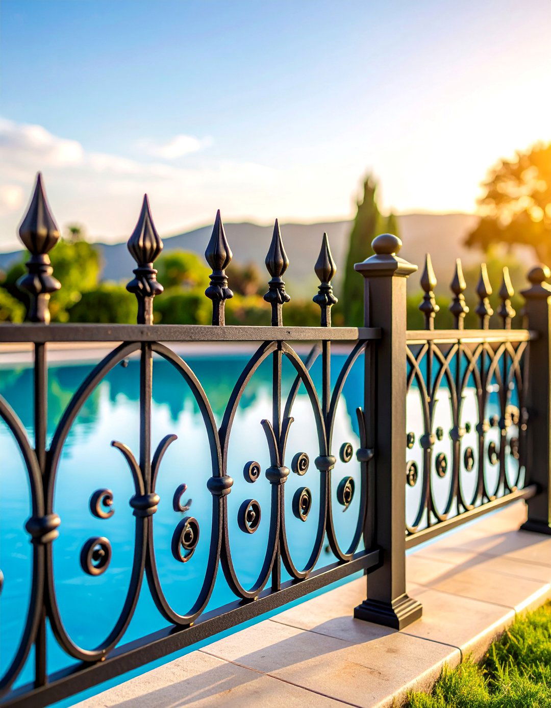 Wrought Iron Traditional Fence - 25 Pool Fence Ideas