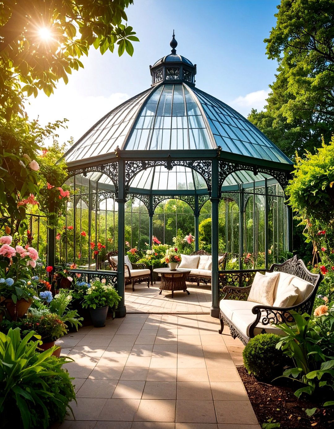 Wrought Iron Vintage Style Conservatory - 25 Patio Enclosure Ideas