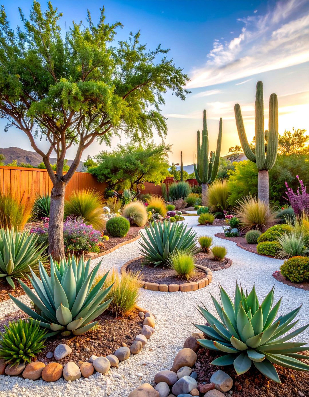 Xeriscape Drought Tolerant Tree Gardens - 25 Tree Landscaping Ideas