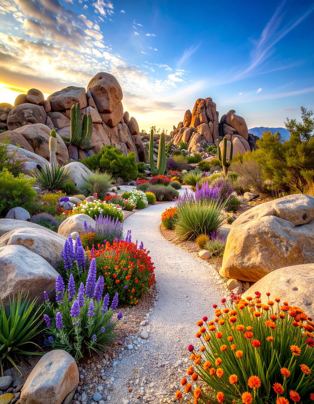 Xerophytic Wildflower Desert Rock Garden - 25 Wildflower Garden Ideas