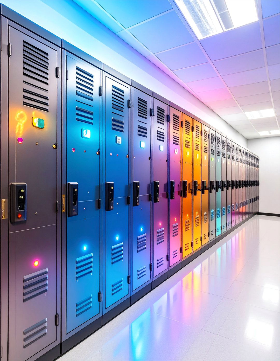 Y K Holographic Cyber Locker - 25 Locker Decor Ideas