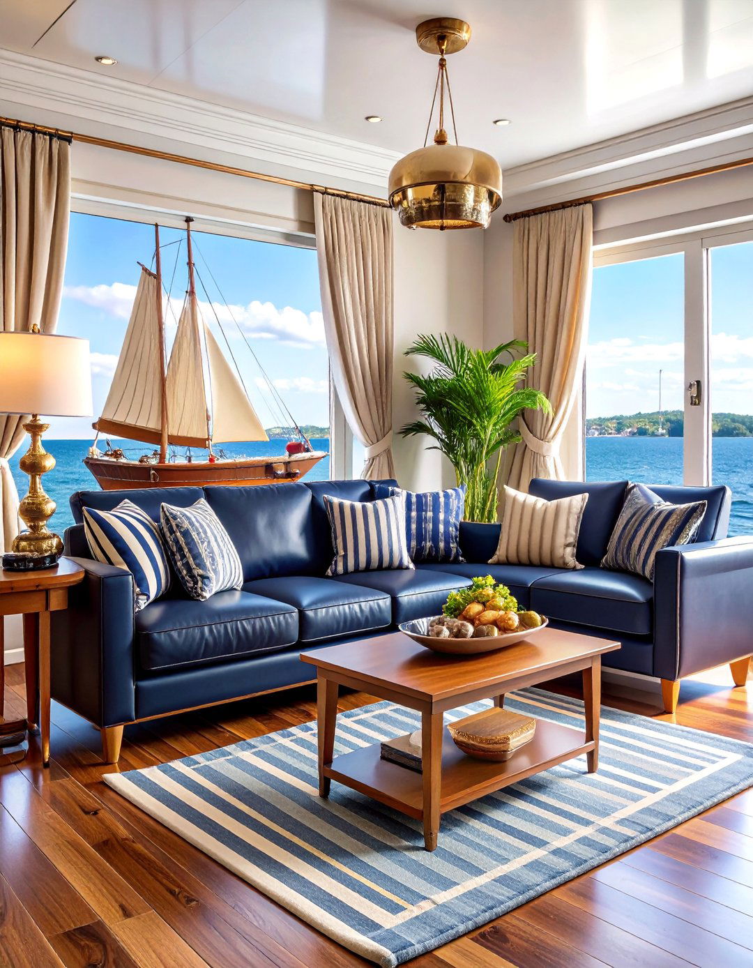 Yacht Club Living Room - 25 Preppy Living Room Ideas