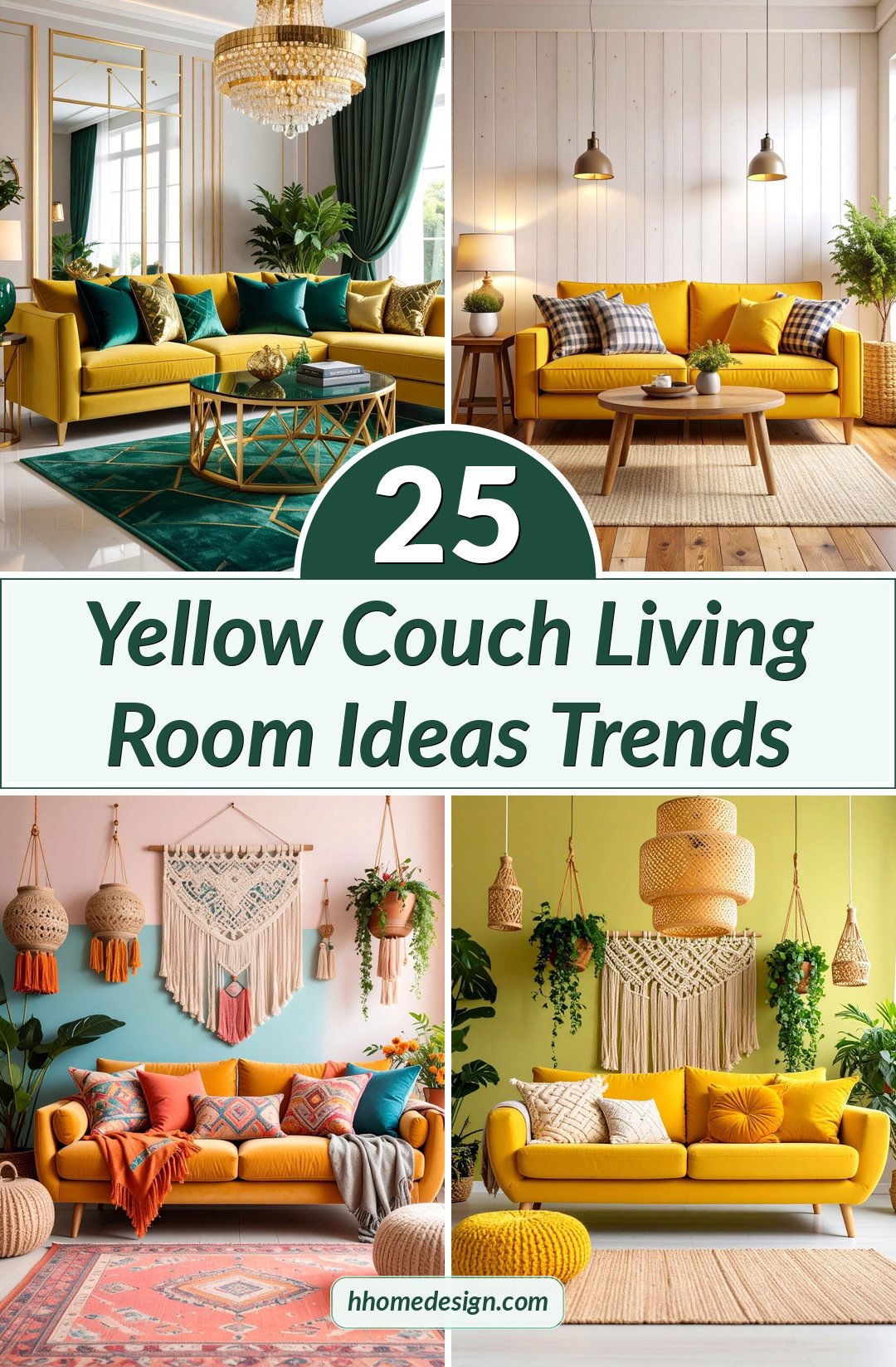 25 Yellow Couch Living Room Ideas Trends