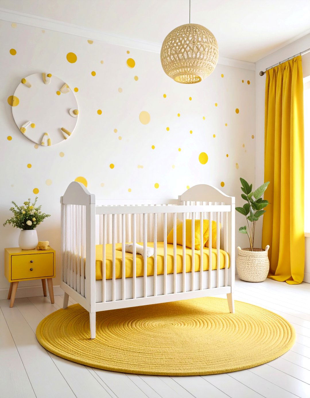Yellow Polka Dot Playful Nursery - 25 Yellow Nursery Ideas