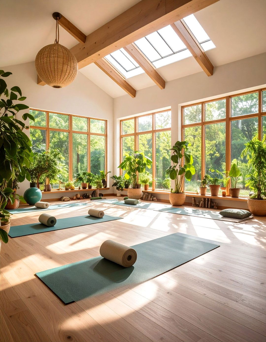 Yoga and Exercise Studio Setup - 25 Mid-century Modern Sunroom Ideas