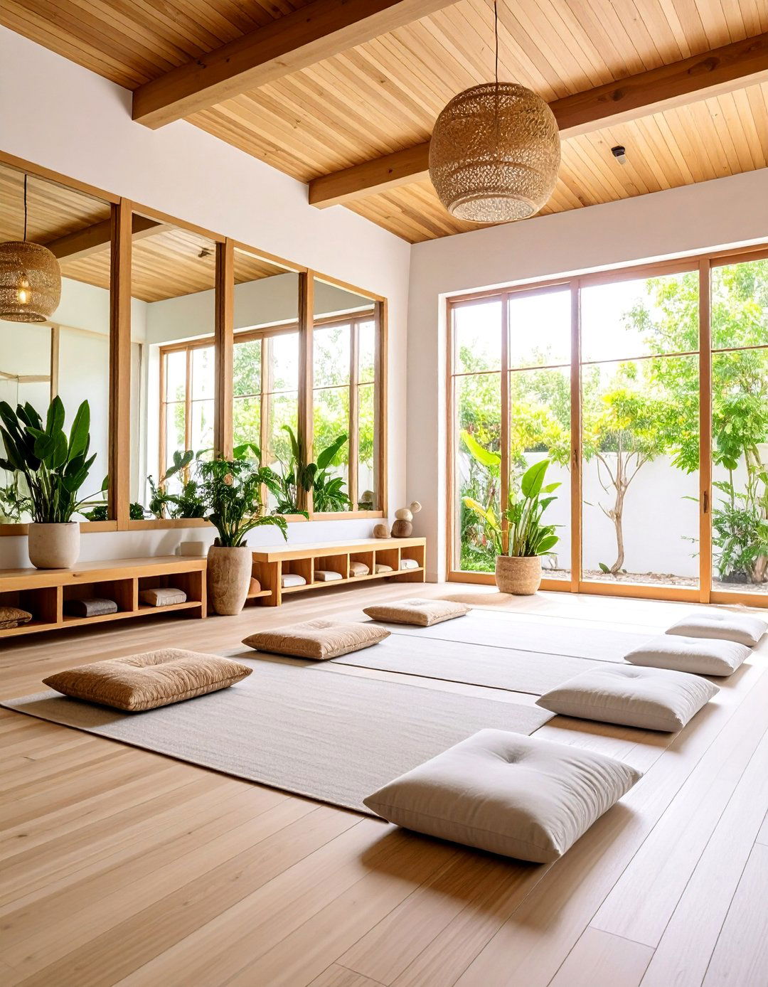 Yoga and Meditation Florida Room with Serene Zen Elements - 25 Florida Room Ideas