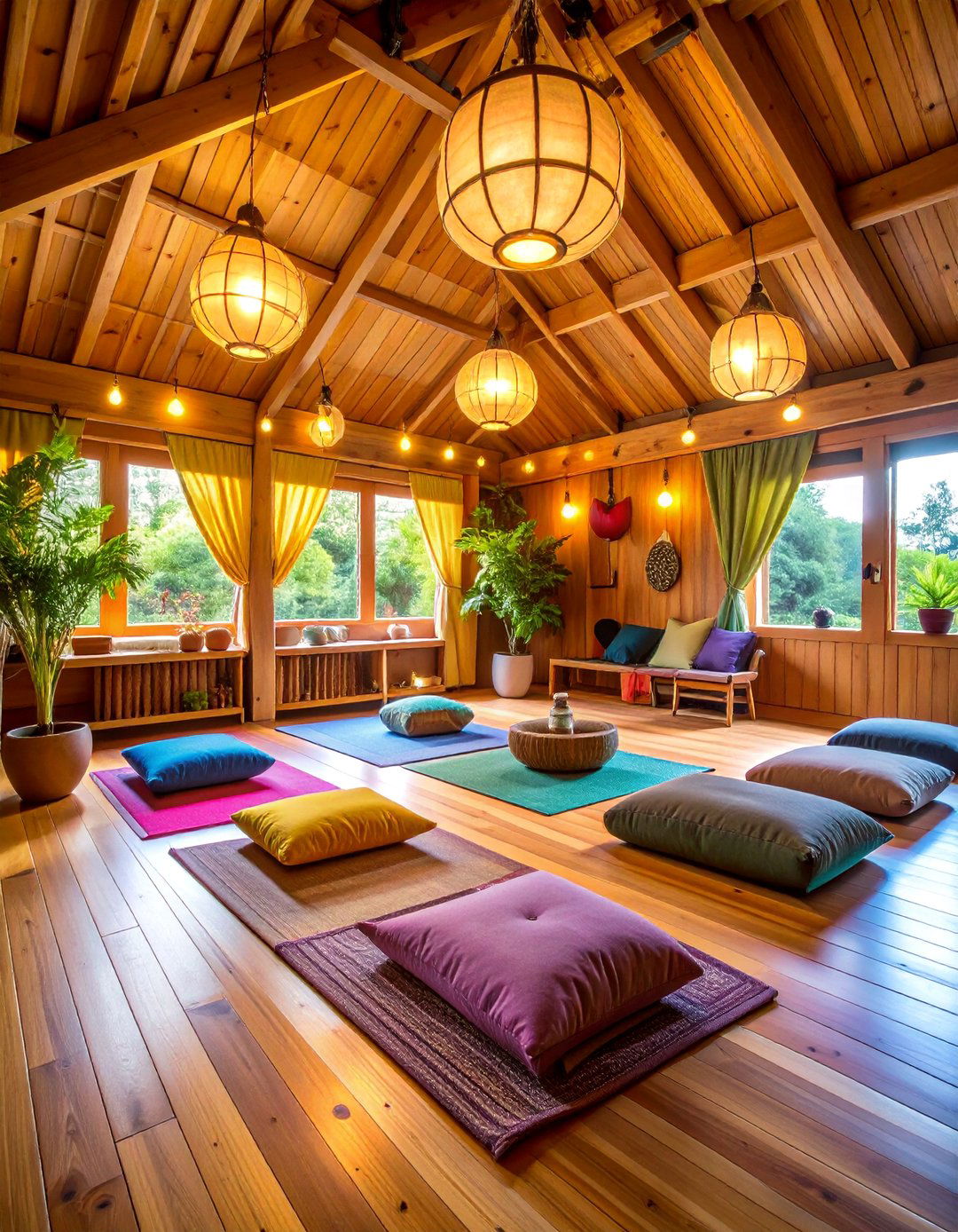 Yoga and Meditation She Shed Sanctuary - 25 She Shed Interior Ideas