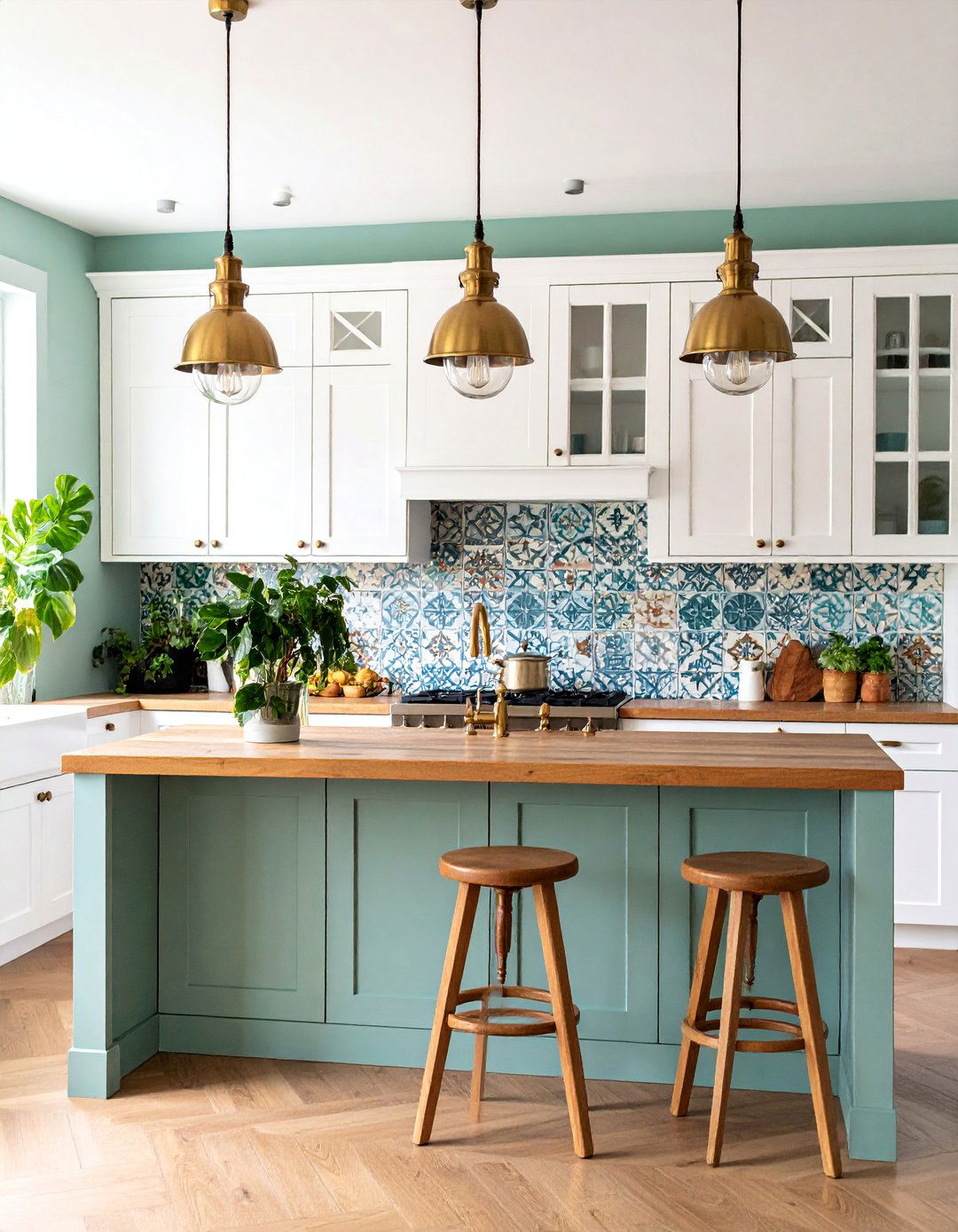 Zellige Tile Kitchen with Handcrafted Appeal - 25 Transitional Kitchen Ideas