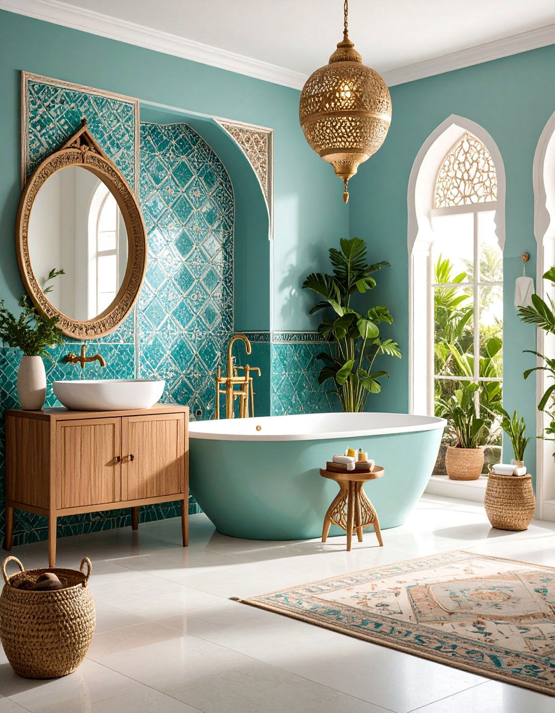 Zellige Tiles in Sage Green - 25 Bathroom Wall Ideas