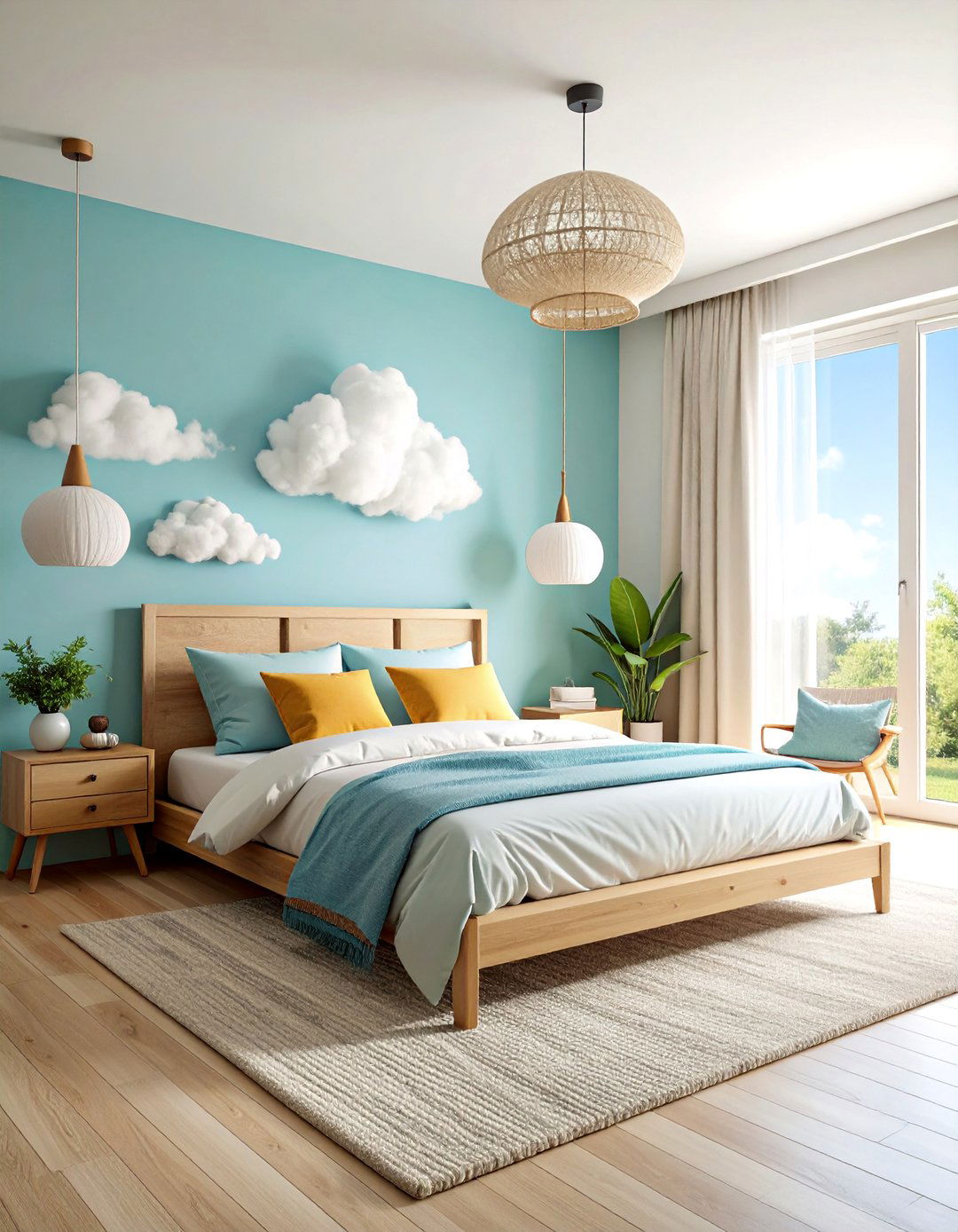 Zen Cloud Bedroom with Meditation Elements - 25 Cloud-Themed Bedroom Ideas