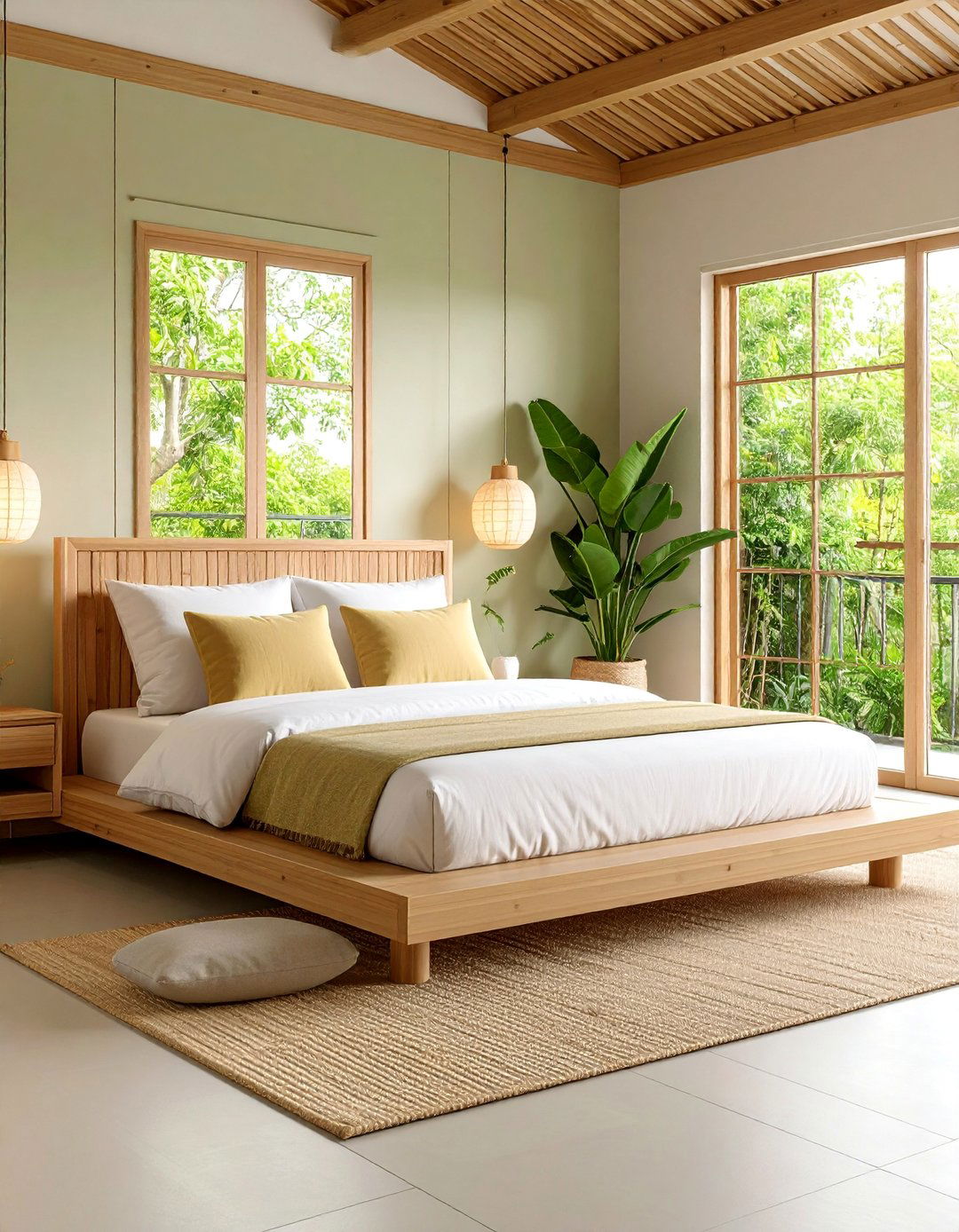 Zen Corner Bed with Meditation Elements - 25 Corner Bed Ideas