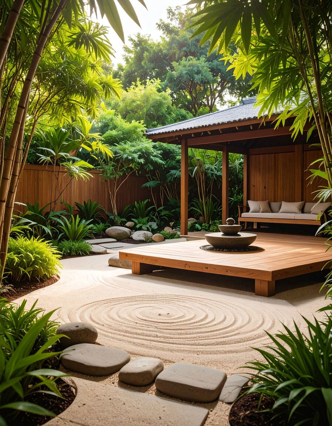 Zen Florida Backyard Retreat with Meditation Gardens - 25 Florida Backyard Ideas