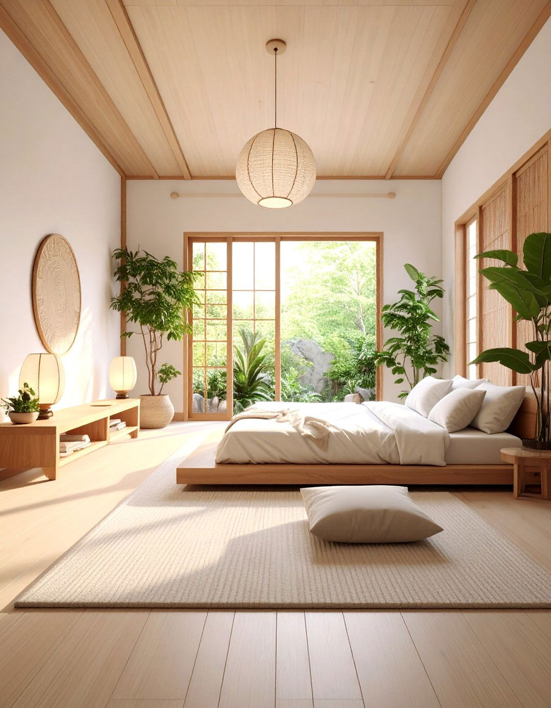Zen Gaming Room with Meditation Corner - 25 Gamer Girl Room Ideas
