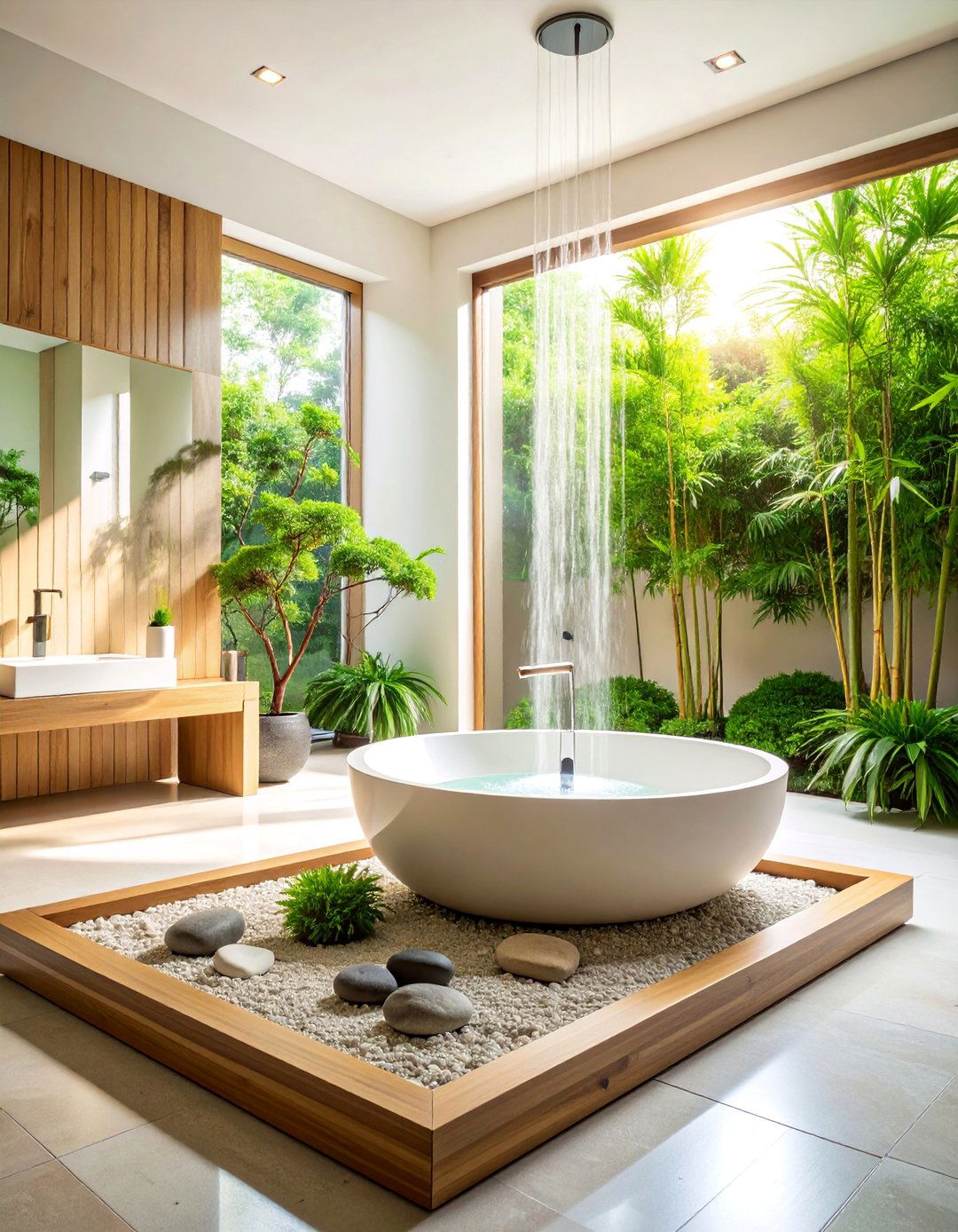 Zen Garden Bathroom Meditation Space - 25 Zen Bathroom Ideas