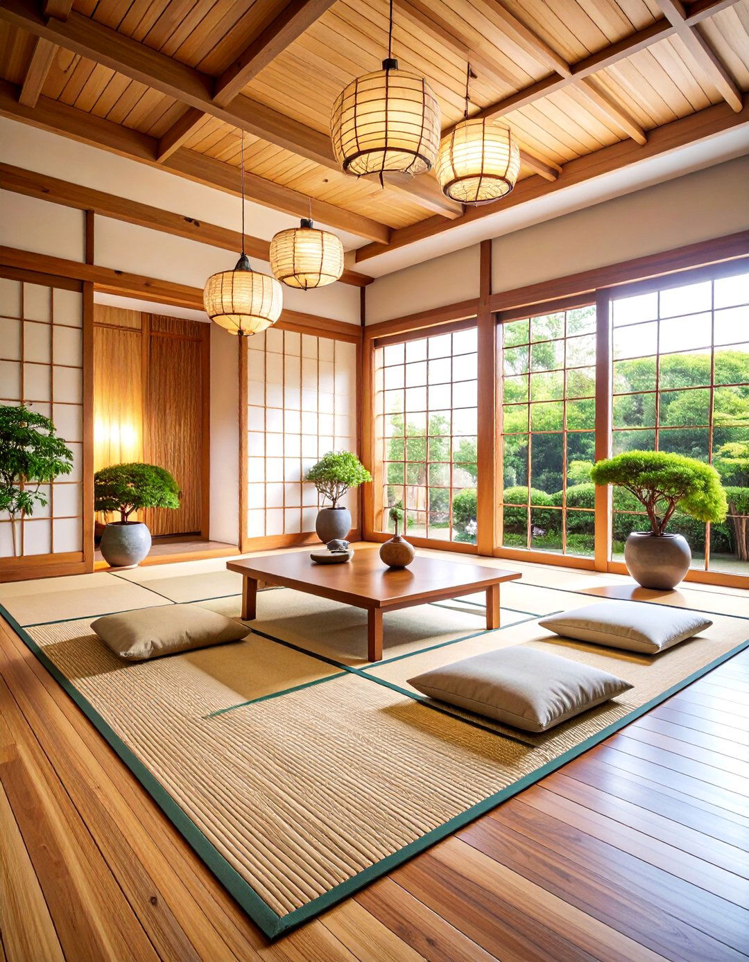Zen Garden Green Meditation Office - 25 Green Home Office Ideas