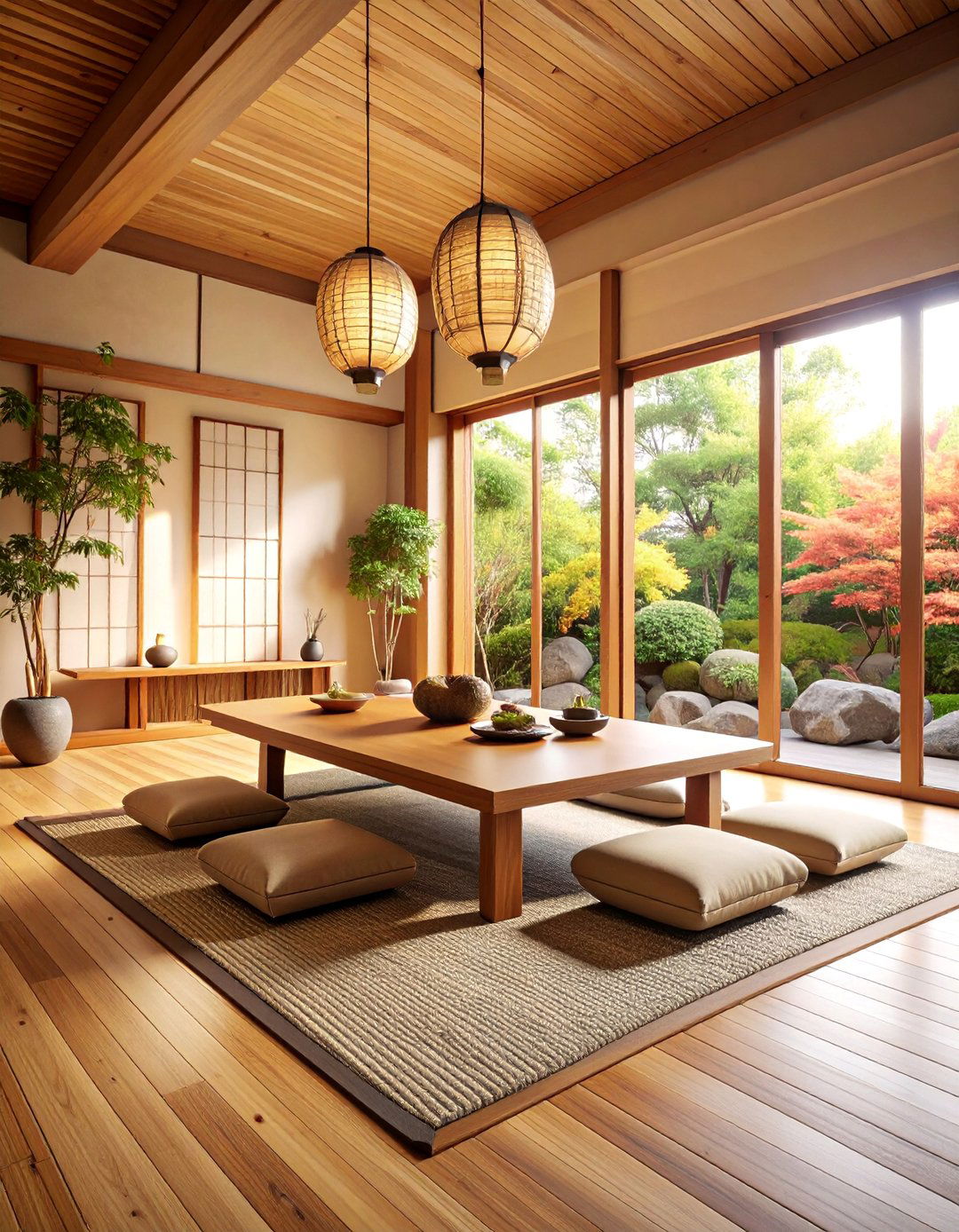Zen Garden Inspired Dining Space - 25 Japanese Dining Room Ideas