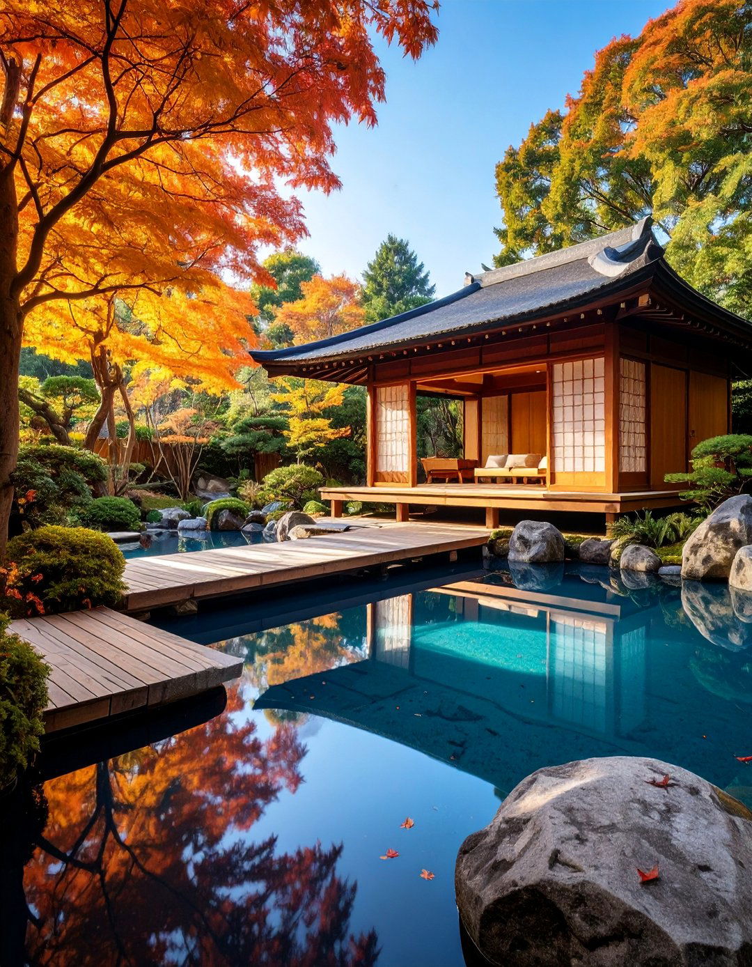 Zen Garden Pool Meditation Hut - 25 Pool Shed Ideas