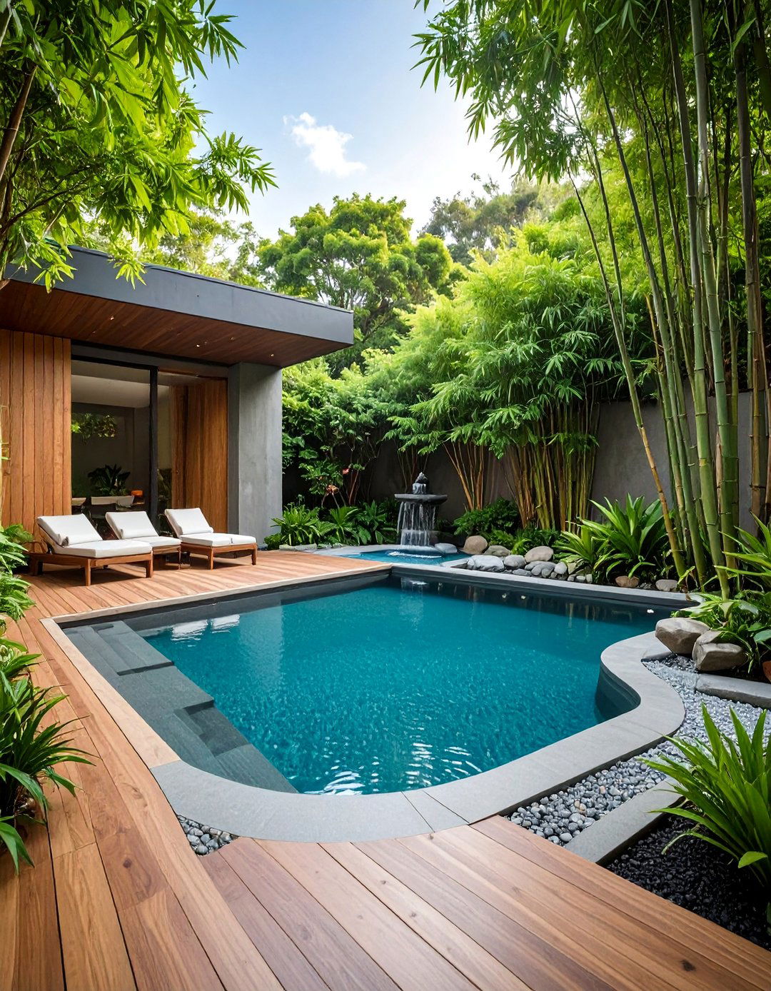 Zen Garden Semi Inground Pool - 25 Semi Inground Pool Ideas