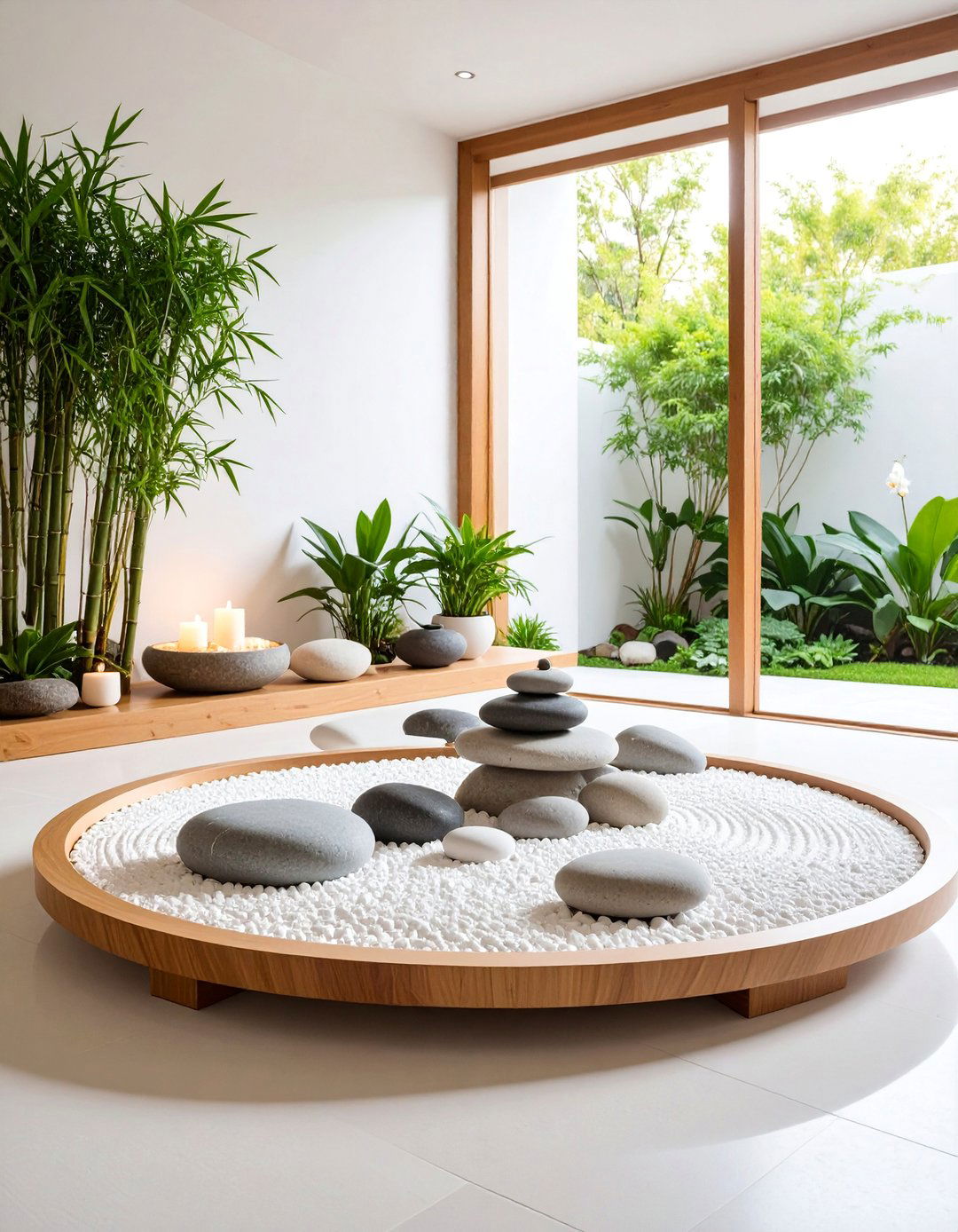 Zen Garden Spring Meditation Space - 25 Spring Mantel Decor Ideas