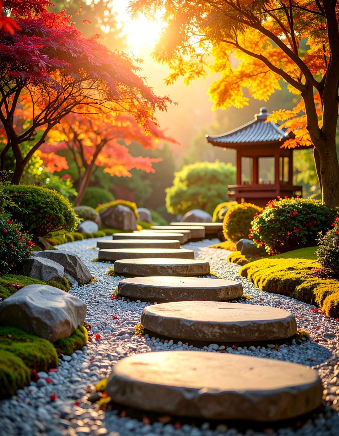 Zen Garden Stepping Stone Walkway - 25 Elevated Walkway Ideas
