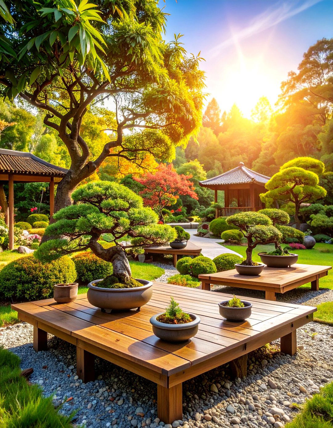 Zen Garden with Bonsai Grove - 25 Zen Garden Ideas