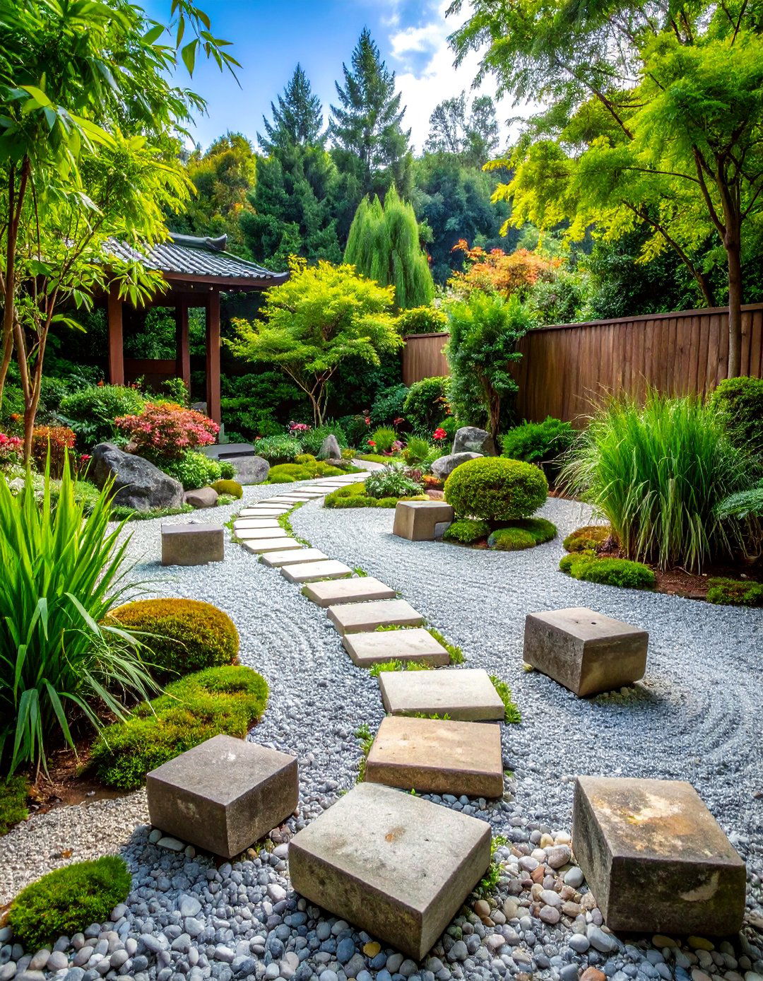 Zen Garden with Contemplative Elements - 25 Cinder Block Garden Ideas
