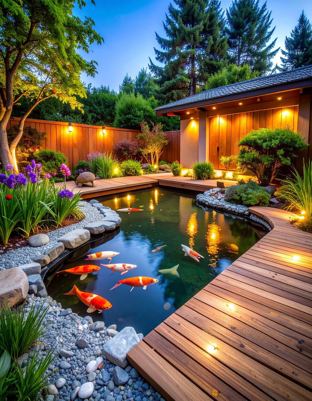 Zen Garden with Koi Pond - 25 Zen Garden Ideas