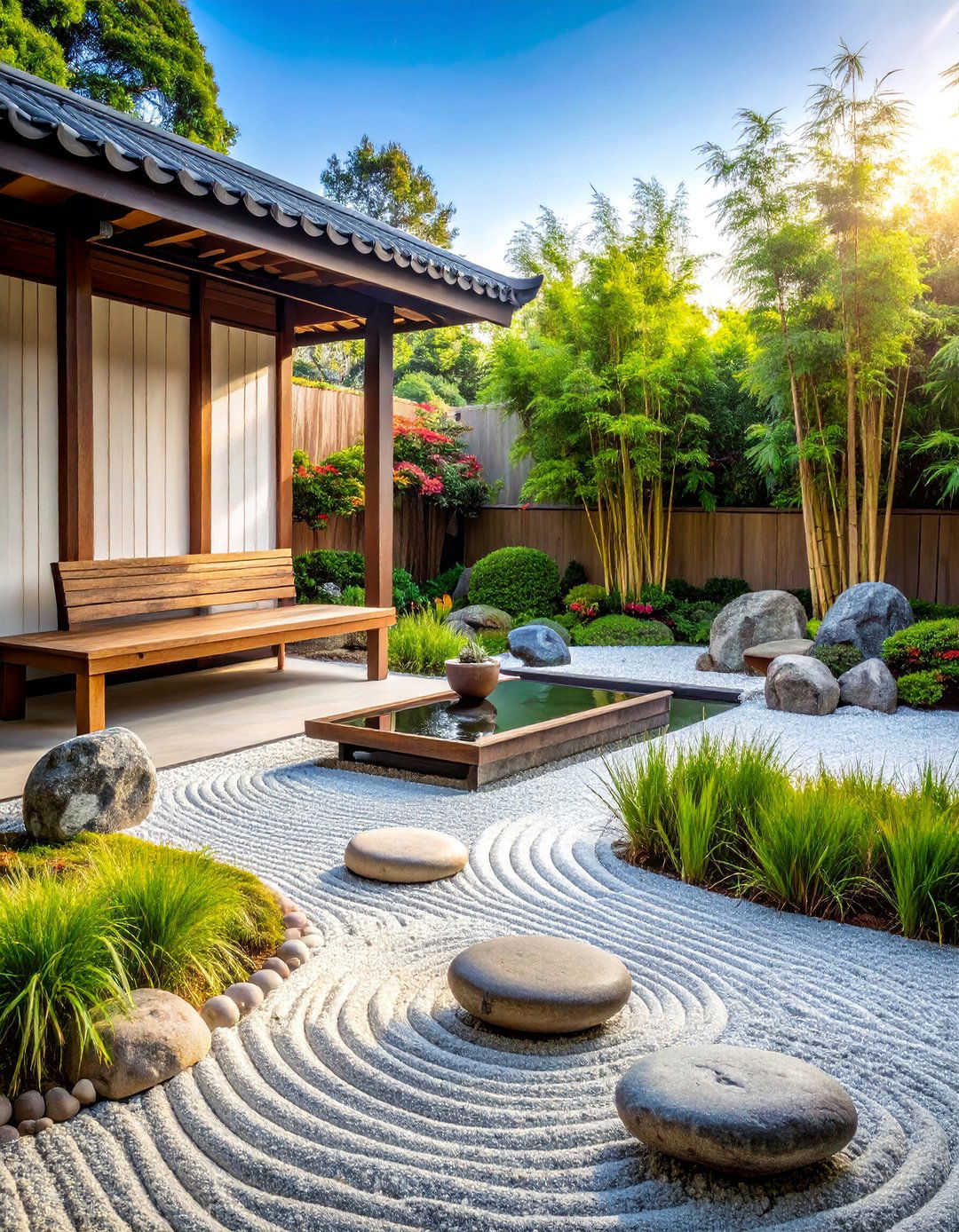 Zen Garden with Minimalist Stone Features - 25 Small Garden Ideas