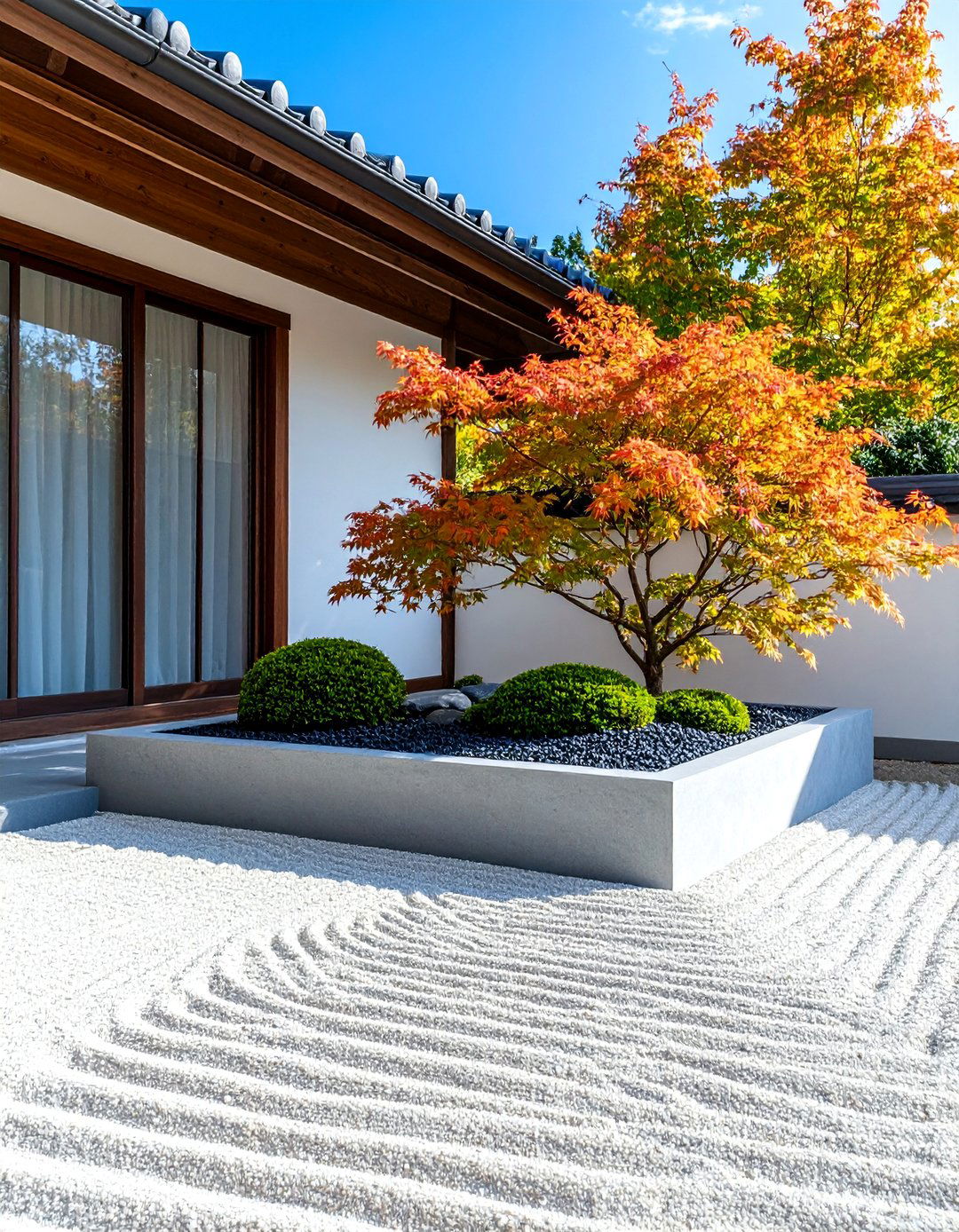 Zen Gravel Window Box - 25 window box ideas