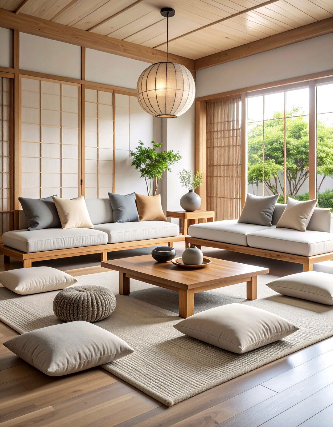 Zen Inspired Grey and Cream Serenity - 25 Grey and Cream Living Room Ideas