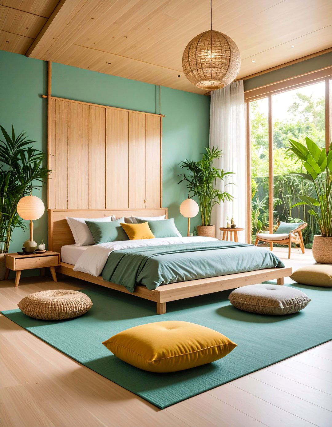 Zen Inspired Grey and White Meditation Bedroom - 25 Grey and White Bedroom Ideas