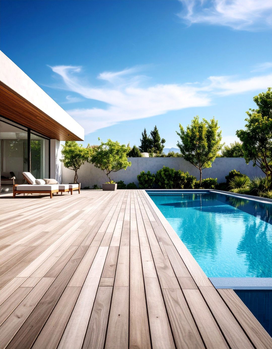 Zen Inspired Pool Deck with Minimalist Landscaping - 25 Pool Deck Ideas