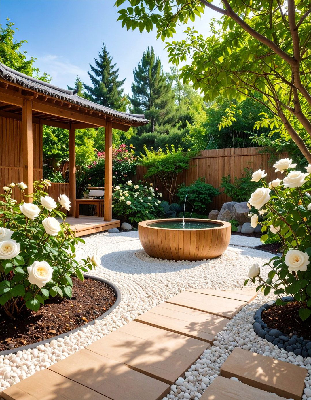 Zen Inspired Rose Garden - 25 Rose Garden Ideas
