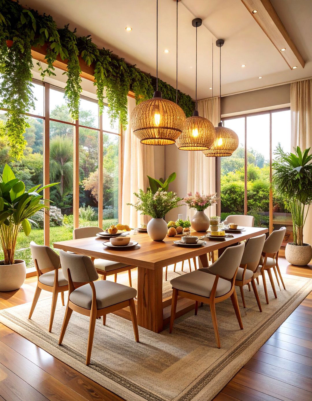 Zen Inspired Serenity with Natural Balance - 25 Luxury Dining Room Ideas