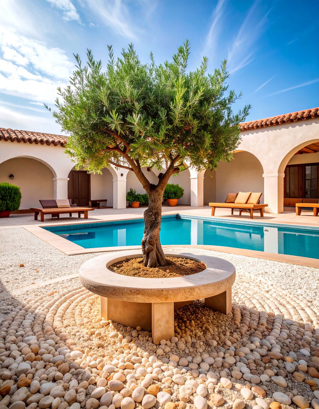 Zen Inspired Spanish Meditation Courtyard - 25 Spanish Courtyard Ideas