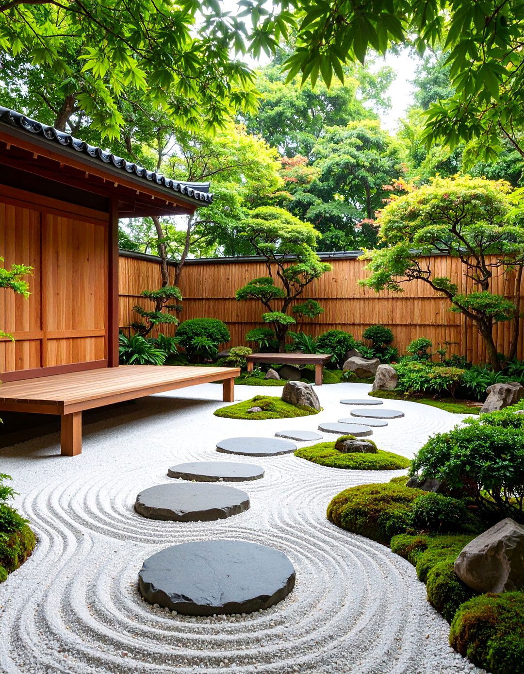Zen Japanese Meditation Garden - 25 Small Walled Garden Ideas