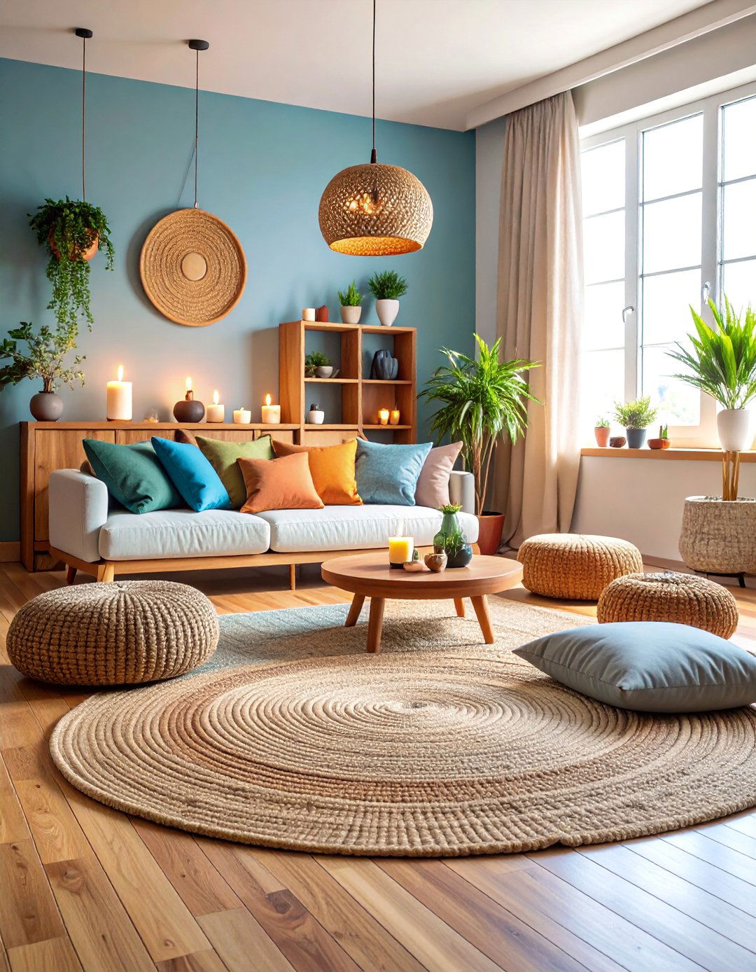 Zen Living Room with Meditation Corner - 25 Zen Living Room Ideas