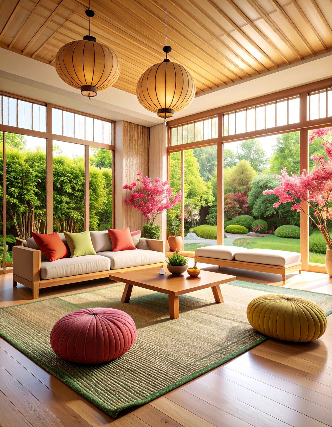 Zen Living Room with Natural Light Focus - 25 Zen Living Room Ideas