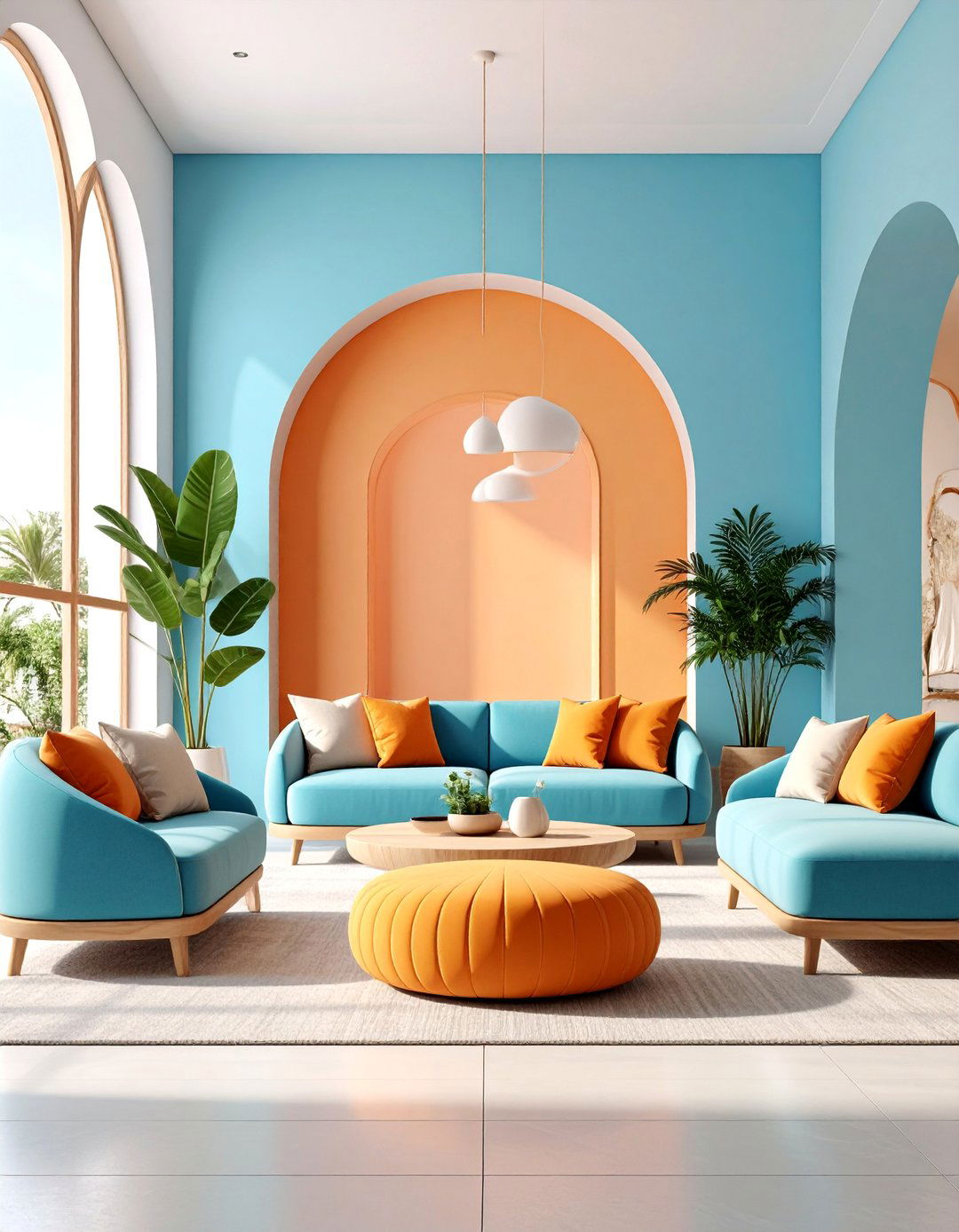 Zen Living Room with Recessed Seating - 25 Zen Living Room Ideas