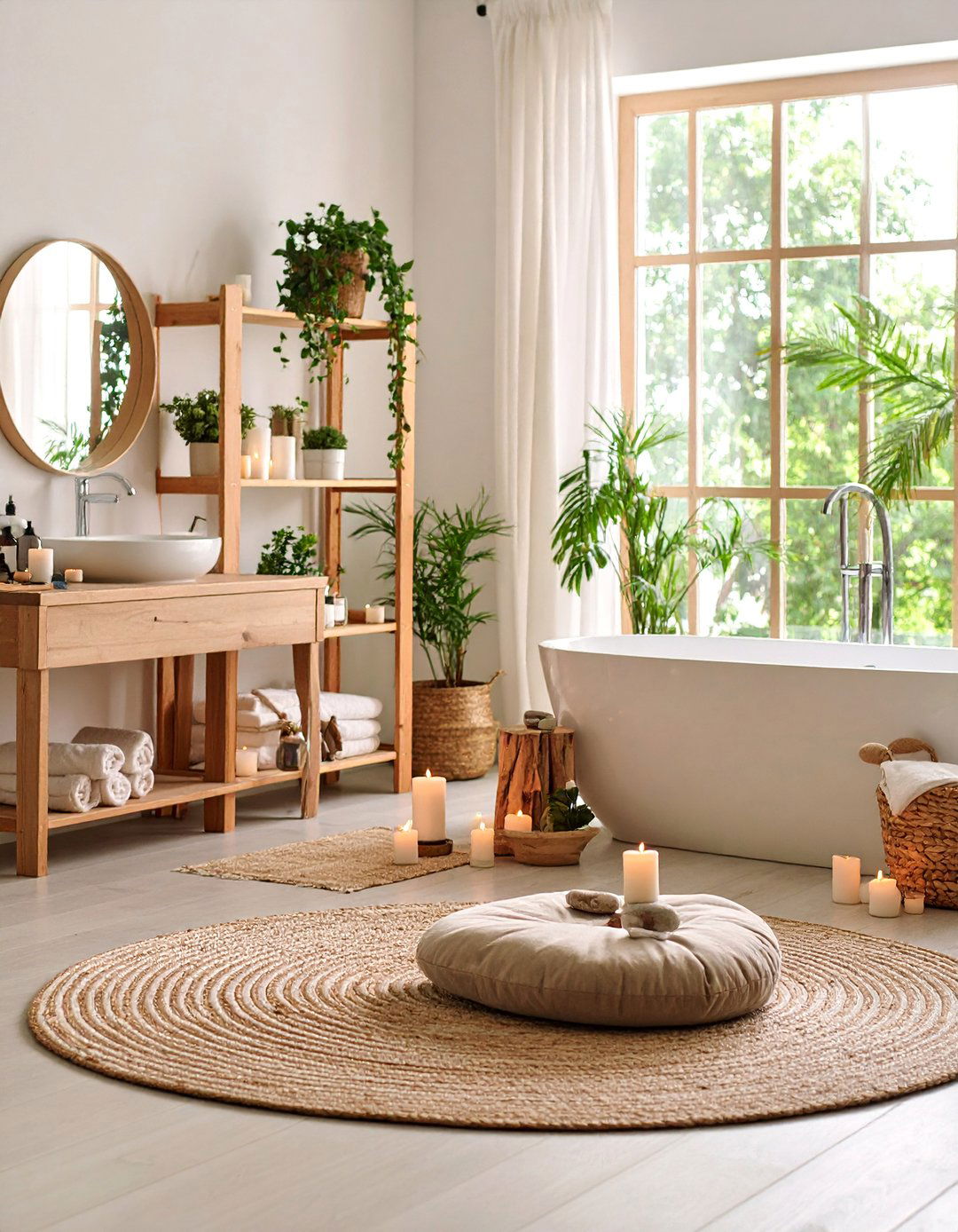 Zen Meditation Corner Bathroom Design - 25 Zen Bathroom Ideas
