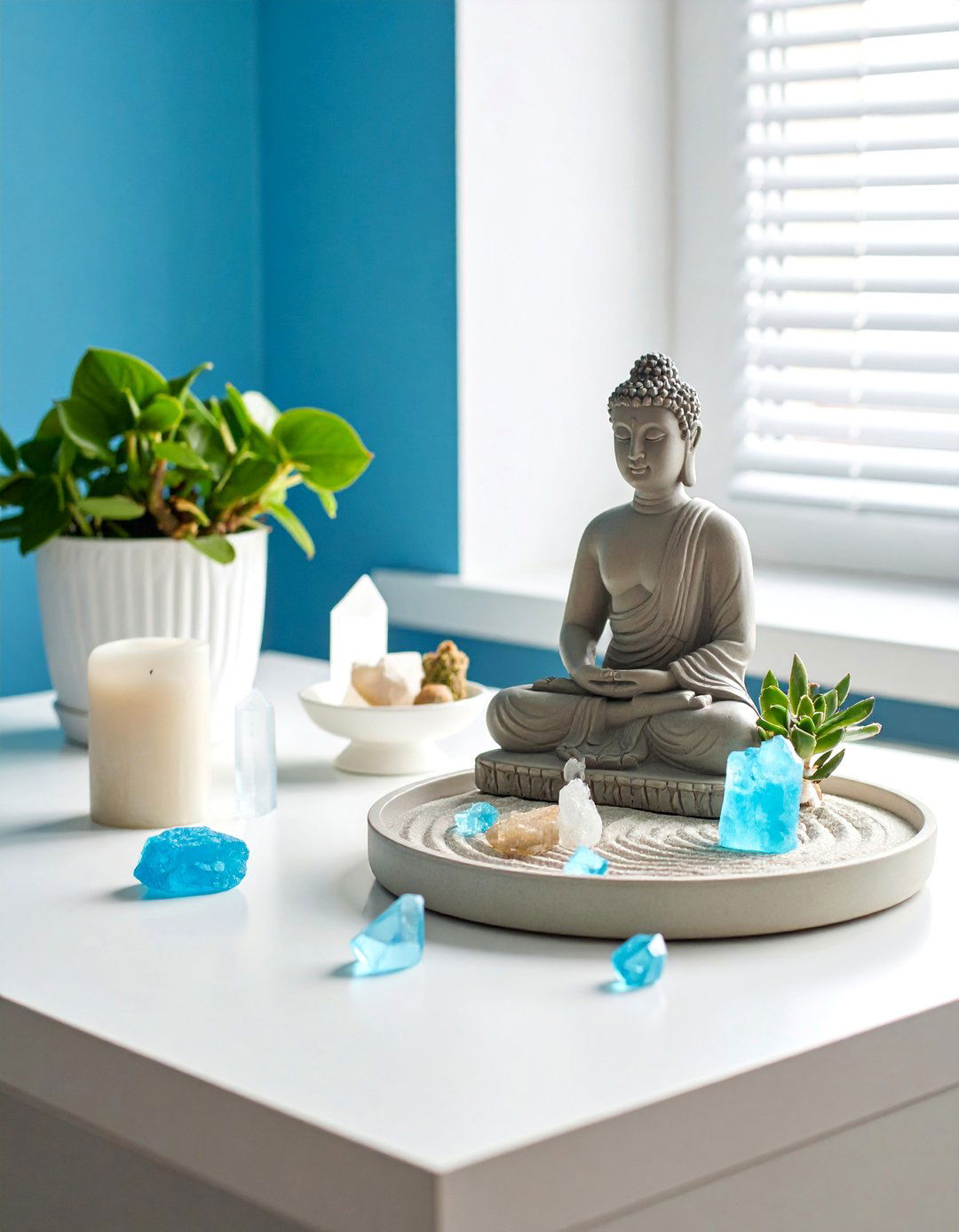 Zen Meditation Corner - 25 Cubicle Decor Ideas