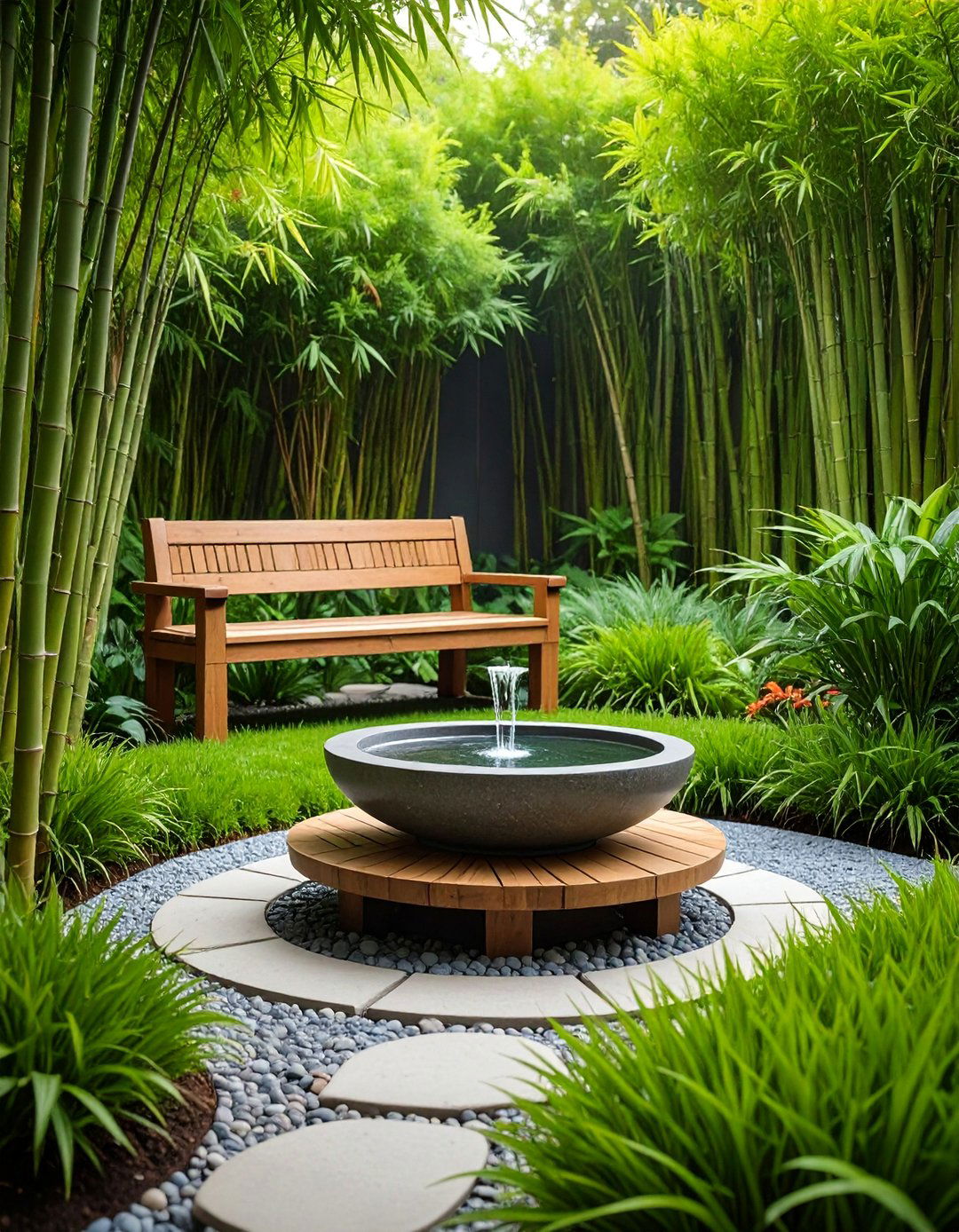 Zen Meditation Garden with Tropical Elements - 25 Tropical Garden Ideas
