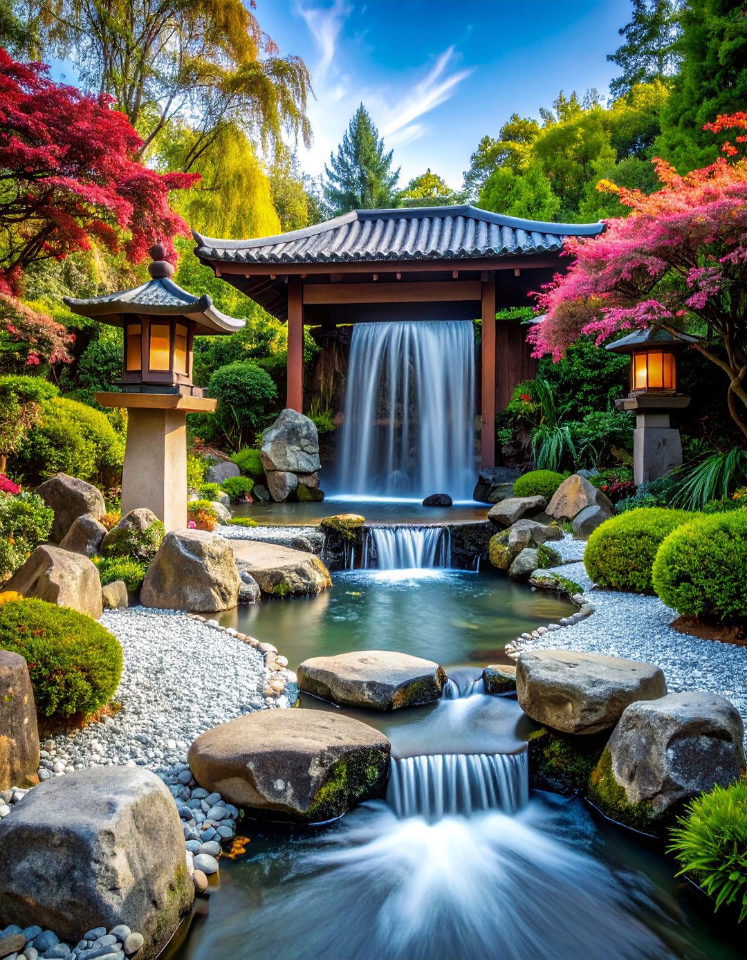Zen Meditation Garden - 25 Backyard Waterfall Ideas