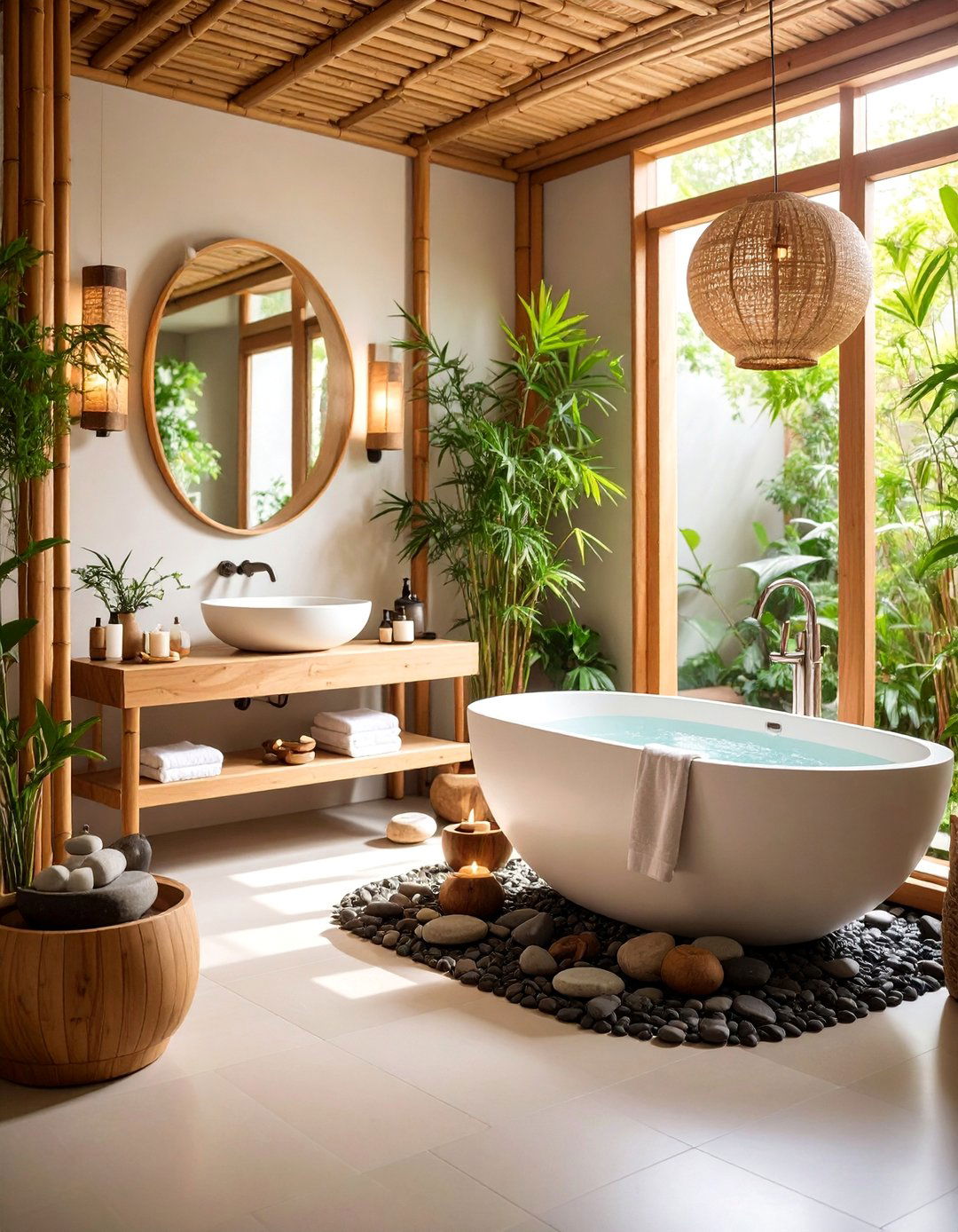 Zen Meditation Space with Minimalist Elements - 25 Bathroom Staging Ideas