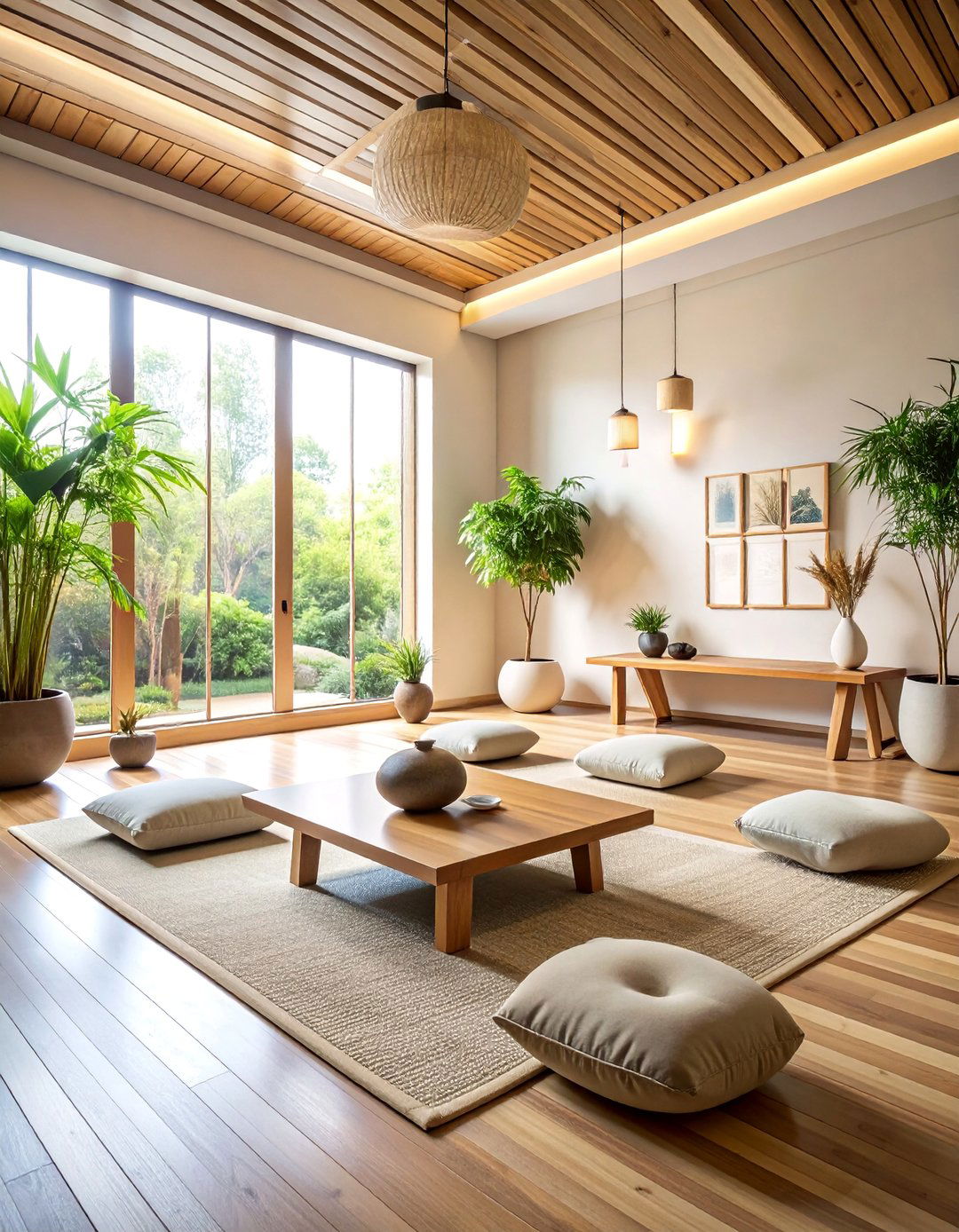 Zen Minimalist Meditation Corner - 25 Home Office Background Ideas
