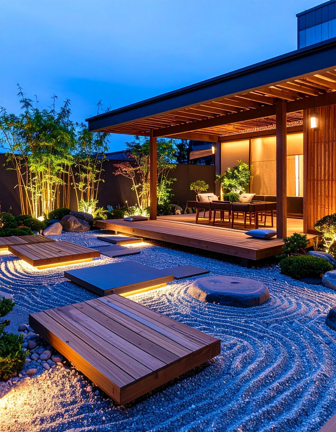 Zen Minimalist Rock Garden - 25 Rooftop Garden Ideas